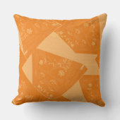 折り紙チンツ(L)オレンジフィズ クッション (正面)