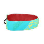 折り紙チンツ(L)ターコイズイエローティール（緑がかった色） アスレチックヘッドバンド (左)