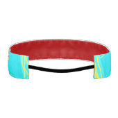 折り紙チンツ(L)ターコイズイエローティール（緑がかった色） アスレチックヘッドバンド (裏面)