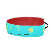 折り紙チンツ(L)ターコイズイエローティール（緑がかった色） アスレチックヘッドバンド (右)