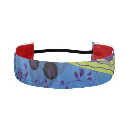 折り紙チンツ(L)ブルーインディゴオリーブブラック アスレチックヘッドバンド (正面)