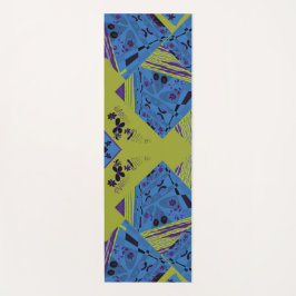 折り紙チンツ(L)ブルーインディゴオリーブブラック ヨガマット