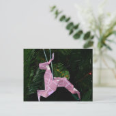 折り紙トナカイのクリスマスデコレーション シーズンポストカード (スタンド正面)