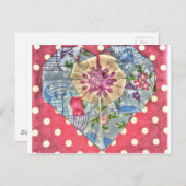 折り紙ハート日本のアート ポストカード (正面/裏面)