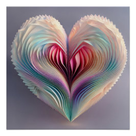 折り紙ハート ポスター