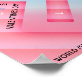 折り紙ハートXスイーツハート ポスター (角)