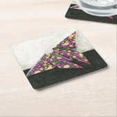 折り紙バタフライオンフローラ紙 スクエアペーパーコースター (アングル)