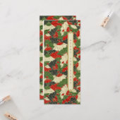 折り紙パター日本のンのクリスマスホリデーカード カード (正面/裏面インサイチュ)