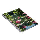 折り紙ピンクのフラミンゴ　バックトゥスクール ノートブック (右側)