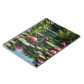 折り紙ピンクのフラミンゴ　バックトゥスクール ノートブック (左側)