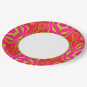 折り紙ピンク金ゴールド食器 ペーパープレート (アングル)