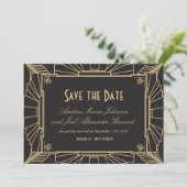 折り紙プリントのArt Deco Save the Date セーブザデート (スタンド正面)