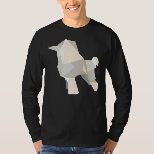 折り紙プードル Tシャツ (正面)