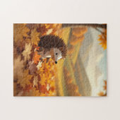 折り紙ヘッジホッグおもしろい季節秋 ジグソーパズル (横)