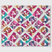 折り紙モダンパッチワーク包装紙 ラッピングペーパー (フラット)