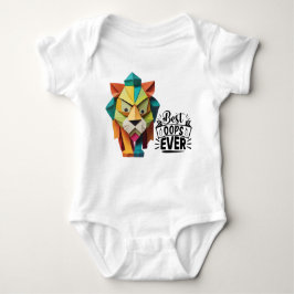 折り紙ライオンアートカラフルデザイン ベビーボディスーツ