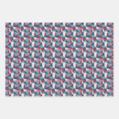 折り紙三角形抽象芸術幾何学模様 ラッピングペーパーシート (正面3)