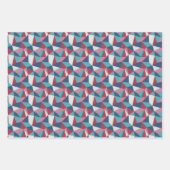 折り紙三角形抽象芸術幾何学模様 ラッピングペーパーシート (正面)