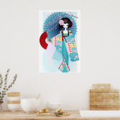 折り紙人形ポスター ポスター (キッチン)