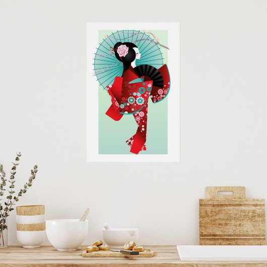 折り紙人形3ポスター ポスター (キッチン)