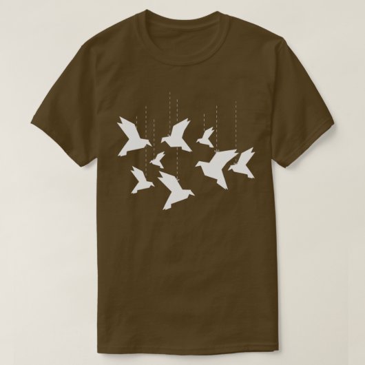 折り紙姿紙折り日本趣味ギフト Tシャツ (デザイン正面)