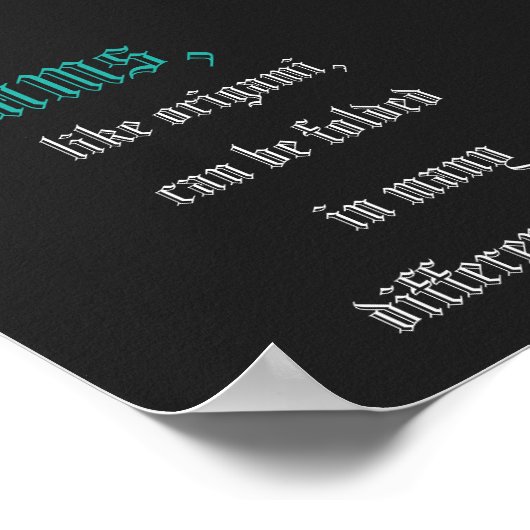 折り紙引用文ミニ ポスター (角)