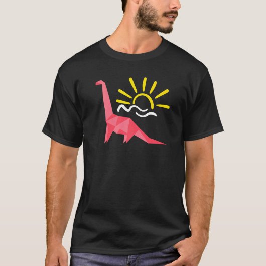 折り紙恐竜の折り紙マスター紙フォルダー Tシャツ (正面)