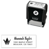 折り紙日本の紙クレーンモチーフ差出人住所 セルフインキングスタンプ (インサイチュ)