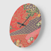 折り紙日本の紙模様の壁時計 ラージ壁時計 (傾斜)