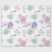 折り紙紙クレーン及び花巻き紙 ラッピングペーパー (フラット)