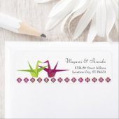 折り紙紙ク結婚レーン ラベル (インサイチュ)