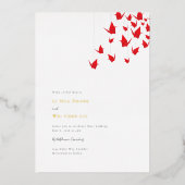 折り紙紙ク結婚レーン 箔招待状 (正面)