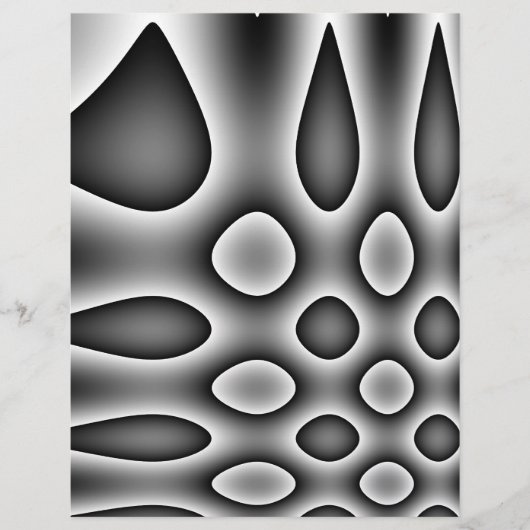 折り紙紙グレー抽象芸術ドット&ティアドロップ チラシ (正面)