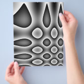 折り紙紙グレー抽象芸術ドット&ティアドロップ チラシ (手)