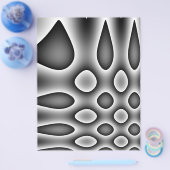 折り紙紙グレー抽象芸術ドット&ティアドロップ チラシ (シングル)