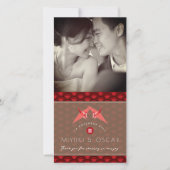 折り紙紙ツルのホタテ結婚ィ・アジアの写真 サンキューカード (正面)