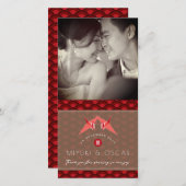 折り紙紙ツルのホタテ結婚ィ・アジアの写真 サンキューカード (正面/裏面)