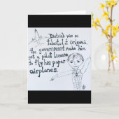 折り紙紙飛行機パイロットライセンスカード カード (黄色い花)