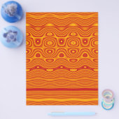 折り紙紙、抽象芸術デジタルトライバルアート、オレンジ チラシ (シングル)