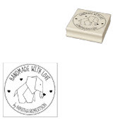 折り紙象カスタム象の愛で手作り ラバースタンプ (押印)