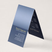 折り紙金ゴールドめい想ヨガの女性価格表 名刺 (裏面)