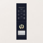 折り紙金ゴールドめい想ヨガの女性価格表 名刺 (内部フラット)