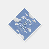 折り紙飛行機の誕生日 スタンダードカクテルナプキン (角)