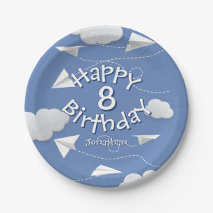 折り紙飛行機 子供 誕生日 ペーパープレート