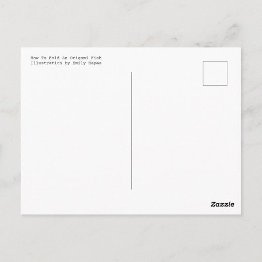 折り紙魚 ポストカード (裏面)