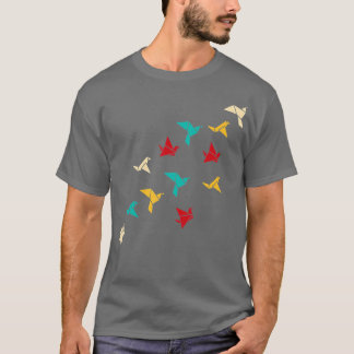 折り紙鳥折り紙細工のパター日本のン Tシャツ