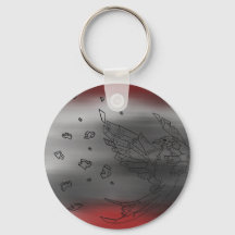 折り紙鳥爆発キーチェーン