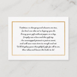 折り返しブライダルシャワー挿入カードなし+ラベル エンクロージャーカード