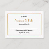 折り返しブライダルシャワー挿入カードなし+ラベル エンクロージャーカード (裏面)