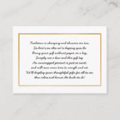 折り返しブライダルシャワー挿入カードなし+ラベル エンクロージャーカード (正面)